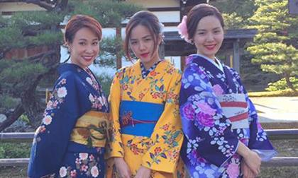 Hai chị em Phương Linh diện Kimono xinh hơn cả gái Nhật