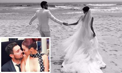 Hé lộ ảnh cưới lãng mạn của siêu mẫu Hà Anh