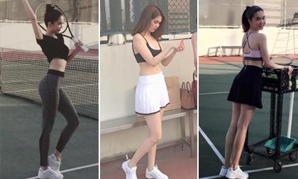 Ngọc Trinh 'mượn' đồ tập để khoe vóc dáng gợi cảm