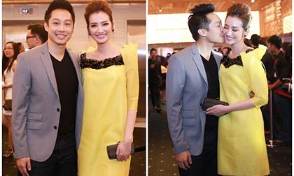 Ông xã Việt kiều hôn Trúc Diễm thắm thiết trên thảm đỏ