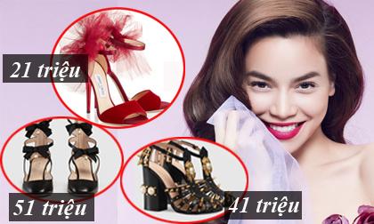 'Bóc giá' tủ giày hàng hiệu đẹp đẳng cấp của Hồ Ngọc Hà