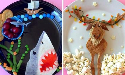 Học bà mẹ trẻ cách trang trí món ăn cực đẹp khiến bé thích mê