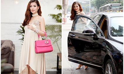 Bà bầu Diễm Trang được chồng đưa đón bằng xế hộp hơn 10 tỷ