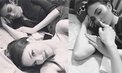 Lan Khuê liên tục đăng ảnh 'dìm hàng' Phạm Hương lúc ngủ