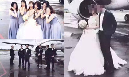 Đám cưới siêu xa xỉ, rước dâu bằng chuyên cơ hạng sang ở Trung Quốc