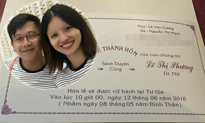 Lộ thiệp cưới giản dị của ‘gái quê’ Lê Thị Phương và chồng đại gia