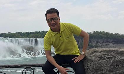 Mr. Đàm hào hứng khám phá thác nước hùng vĩ tại Canada