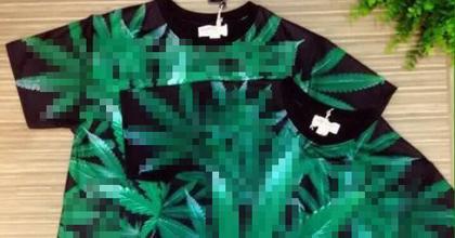 Mặc hoặc bán áo in lá cần sa có thể bị phạt 40 đến 100 triệu đồng