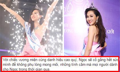 Hoa khôi áo dài 2016 Diệu Ngọc lên tiếng sau khi giành được vương miện