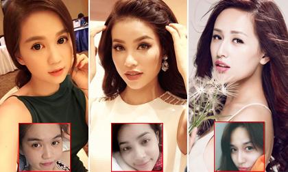 'Bóc trần' vẻ đẹp thật đôi mắt thiên thần của sao Việt