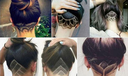'Hết hồn' với mốt cạo tóc gáy làm đẹp của phái nữ