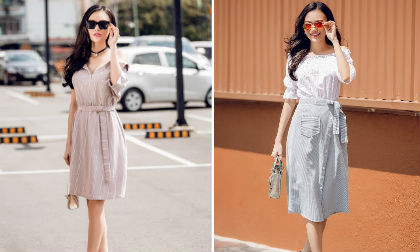 Dạo phố gợi cảm với váy, áo trễ vai xinh đẹp như Hoa hậu Quốc tế Cao Thùy Linh