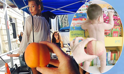 Rộ trào lưu khoe ảnh với 'mông trái đào'