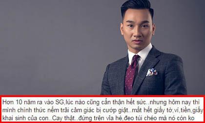 MC Thành Trung bị cướp giật hết tiền và giấy tờ khi ở Sài Gòn