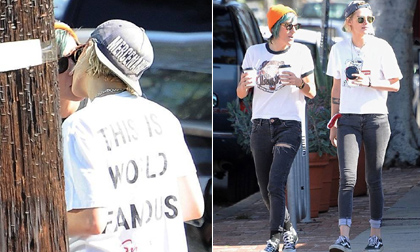 Kristen Stewart và bạn gái đồng tính 'khóa môi' thắm thiết trên phố