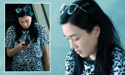 Sao nữ gốc Việt lộ mặt mộc phờ phạc và thân hình mũm mĩm ở sân bay