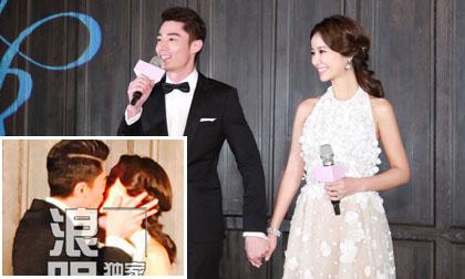 Lâm Tâm Như ngọt ngào hôn Hoắc Kiến Hoa trong đám cưới lần hai