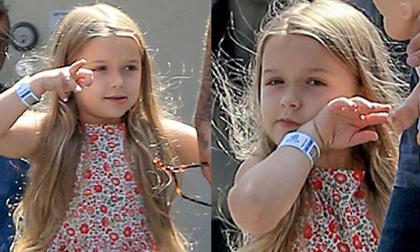 Harper khoe suối tóc vàng óng ả xinh như công chúa