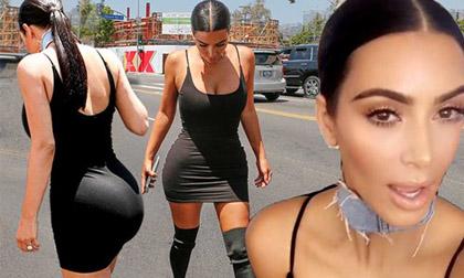 Kim Kardashian mặc váy bó khoe ba vòng bốc lửa