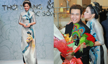 Việt Trinh dành nụ hôn tình tứ cho NTK Minh Châu trong hậu trường