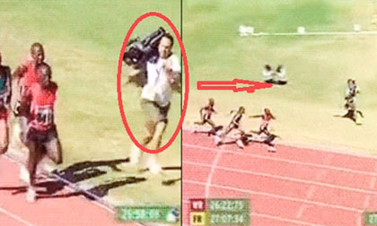 Anh chàng quay phim chạy nhanh như vận động viên điền kinh