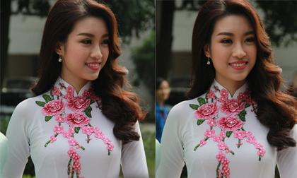 Hoa hậu Đỗ Mỹ Linh rạng rỡ khi về thăm trường Đại học Ngoại thương