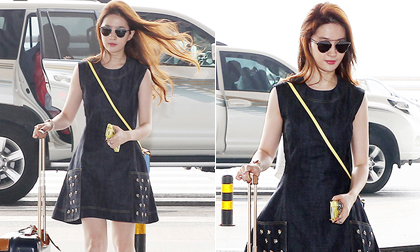 Thời trang sân bay trẻ trung như nữ sinh của Lưu Diệc Phi