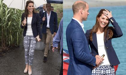 Công nương Kate bị chê kém lịch sự vì mặc quần rẻ tiền