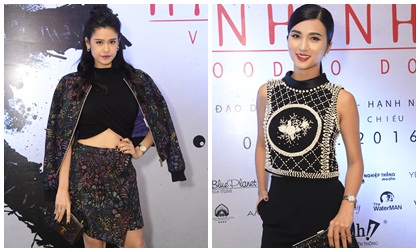 Trương Quỳnh Anh cá tính đọ dáng cùng Kim Tuyến quyến rũ dự ra mắt phim 'Hình Nhân'
