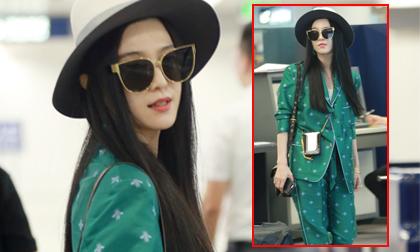 Phạm Băng Băng diện pyjama nổi bật ở sân bay