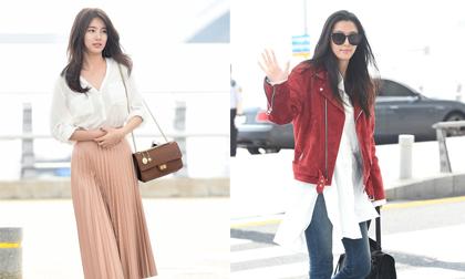 Suzy đẹp lấn át Jeon Ji Hyun khi 'đụng độ' ở sân bay