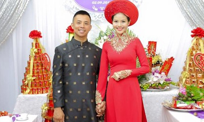 Tranh cãi với chiếc áo dài cưới dát vàng trị giá 6000 USD của Chí Anh