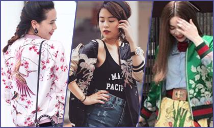 Sao Việt đón đầu xu hướng áo Souvenir Jackets