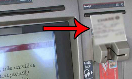 Nguy hiểm chết người tiềm ẩn từ biên lai rút tiền tại cây ATM