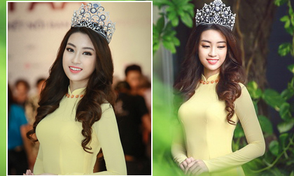 Hoa hậu Đỗ Mỹ Linh thu hút trong áo dài vàng