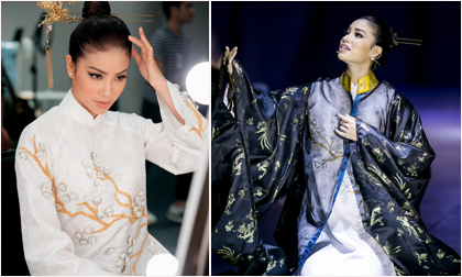 Phạm Hương lần đầu hát cải lương trên sàn diễn thời trang