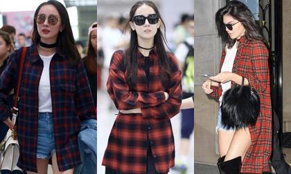 Áo sơ mi kẻ lại lên ngôi khiến sao Á - Âu phát cuồng