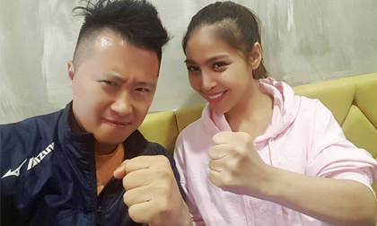 Á Hậu Hoàng Yến My liều lĩnh tham gia trận đấu boxing tại hàn quốc 