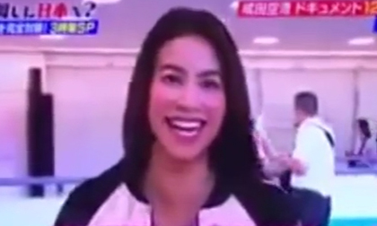 Hoa hậu Phạm Hương rạng rỡ trên chương trình truyền hình ăn khách Nhật Bản