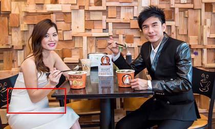 Vợ Đan Trường lần đầu để lộ bụng bầu lớn ở những tháng giữa thai kỳ