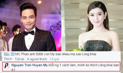 Huyền My đáp trả khi bị 'đá xéo' không công khai tiền ủng hộ như MC Phan Anh