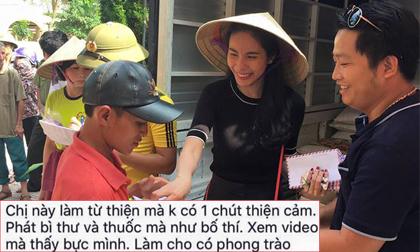 Thủy Tiên đáp trả khi bị anti-fan chê mình mặt nhăn nhó, phát quà từ thiện như 'bố thí'