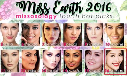 Nam Em lọt top 20 Hoa hậu Trái đất 2016 do Missosology bình chọn