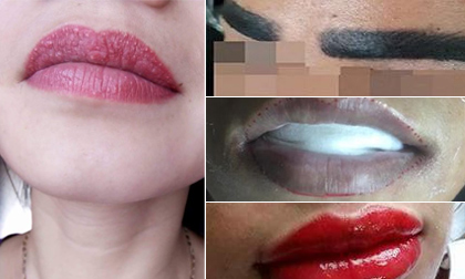 Tá hỏa với những hình ảnh xăm, thêu lông mày, môi và mắt của các chị em!