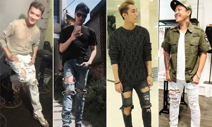 Sao nam Việt bị 'ám ảnh' với mốt quần rách hơn cả 'cái bang'