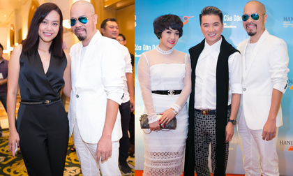 Đức Hùng diện 'cây trắng toát' dự tiệc cùng dàn sao Việt
