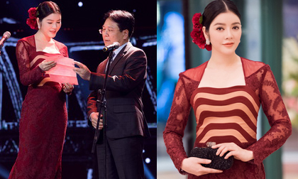 Lý Nhã Kỳ tỏa hương sắc như một đóa hồng trên sân khấu bế mạc Liên hoan phim