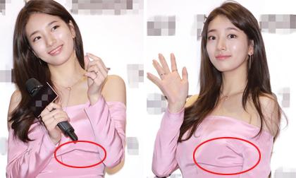 Suzy (Miss A) lộ váy 'bùng nhùng' vì đã 'lép' còn ham hố mặc đồ quây