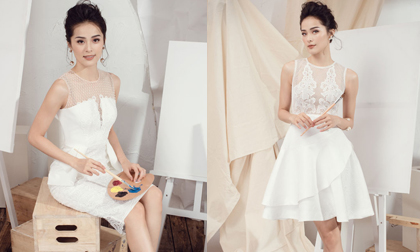 Hạ Vi 'cởi áo tứ thân' trong veo hóa công chúa với đầm ren trắng xuyên thấu