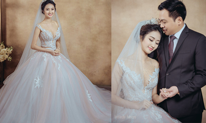 Trọn bộ ảnh cưới lãng mạn của Hoa hậu Thu Ngân và chồng đại gia